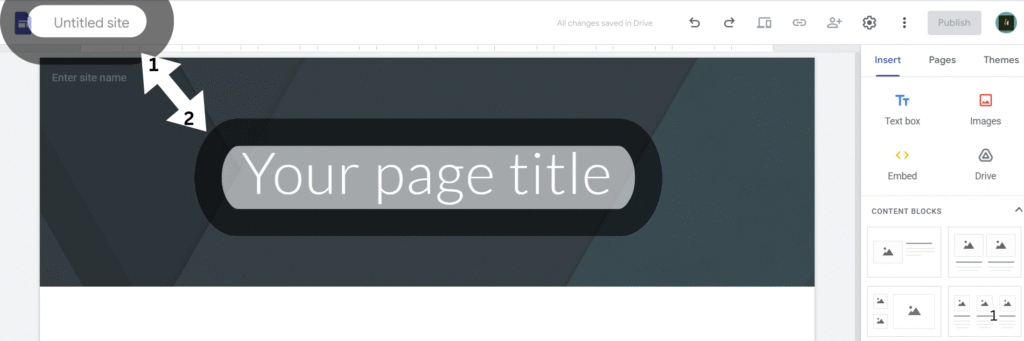 how to make a website on google